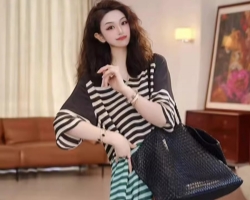 法式彩色t恤裙