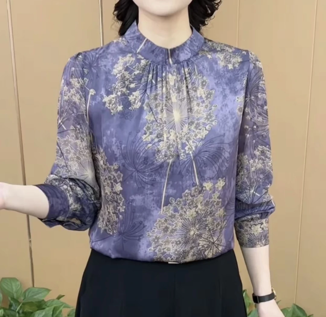 長袖印花襯衫